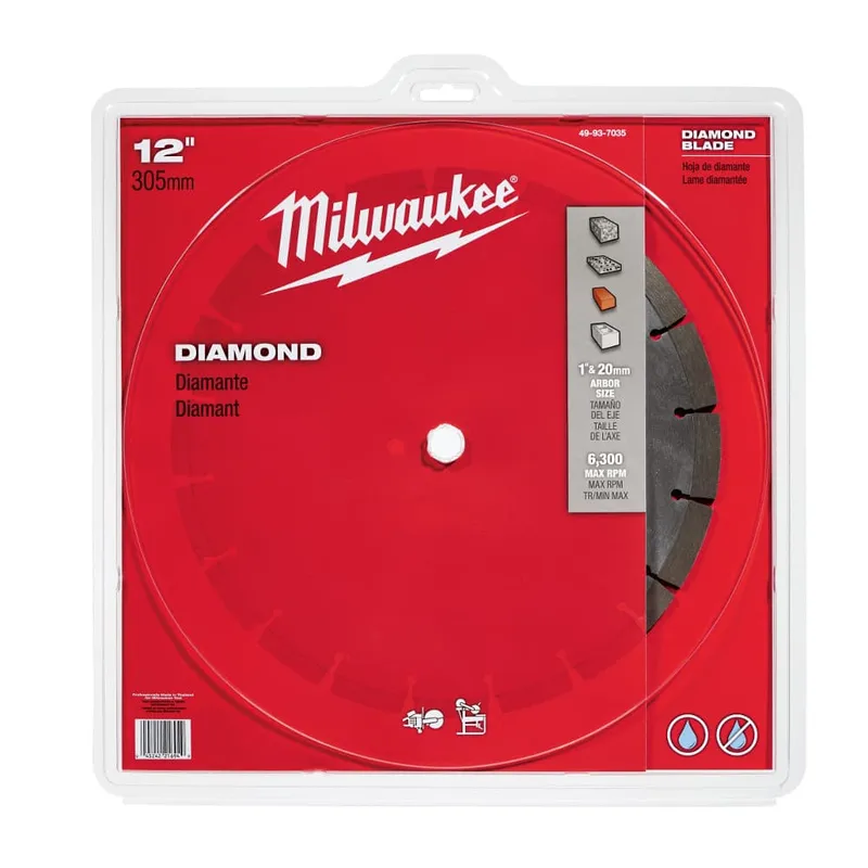Milwaukee 12" Diamond Segmented Saw Blade
