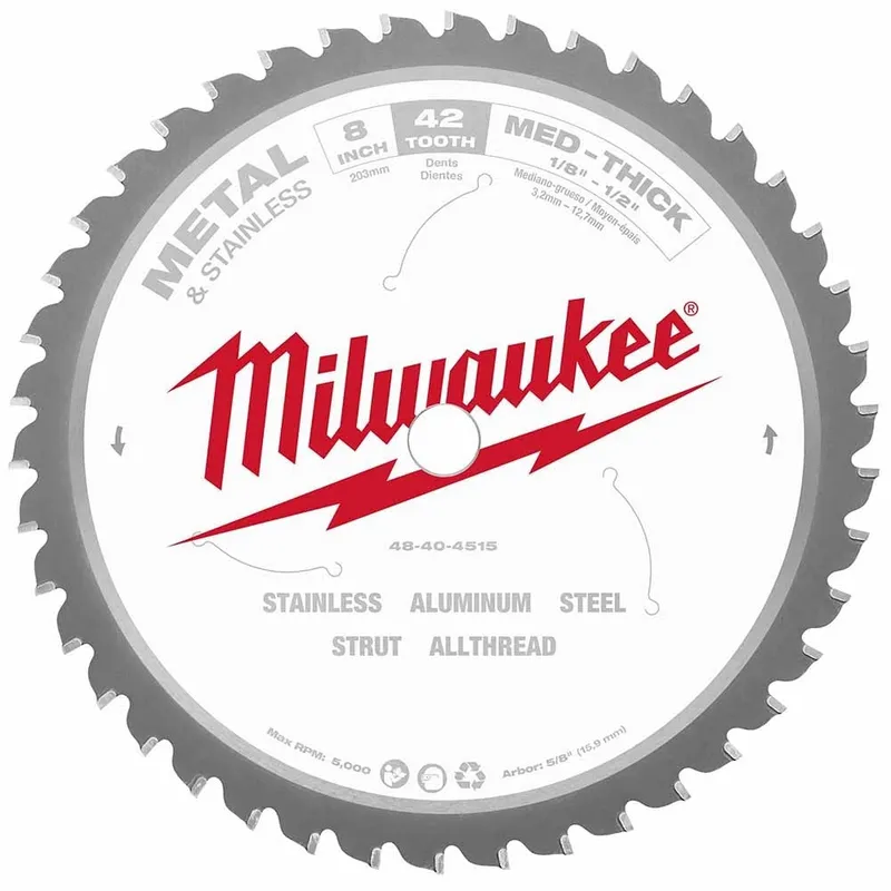 Milwaukee 8" Metal Cutting Circular Saw Blade