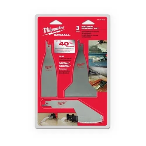 Milwaukee 3-Piece Material Removal Blade Set