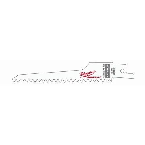 Milwaukee 5" x 6TPI Bi-Metal Super Sawzall Blade, 5-Pack
