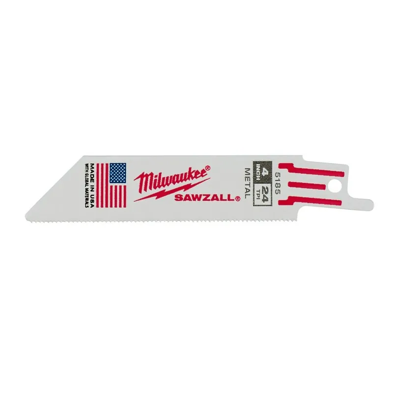 Milwaukee 4" x 24TPI Bi-Metal Super Sawzall Blade