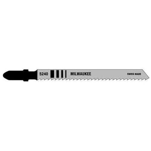 Milwaukee 4" X 10 TPI, High Carbon Steel Jig Saw Blades, 5-Pack