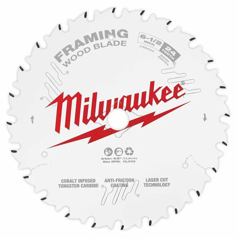 Milwaukee 6-1/2" 24T Framing Circular Saw Blade