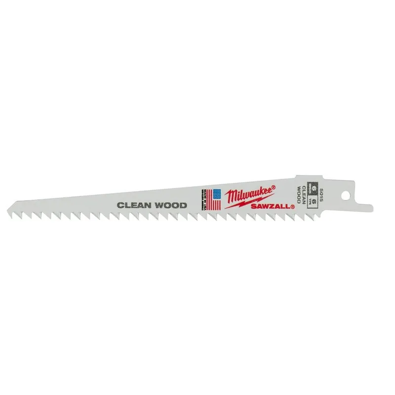 Milwaukee 6" x 6TPI Super Sawzall Blade, 5-Pack
