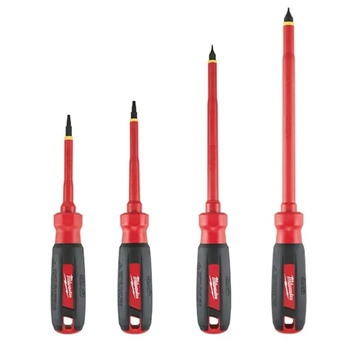 Milwaukee 4 PC 1000V Insulated Screwdriver Set with Sqaure Recess