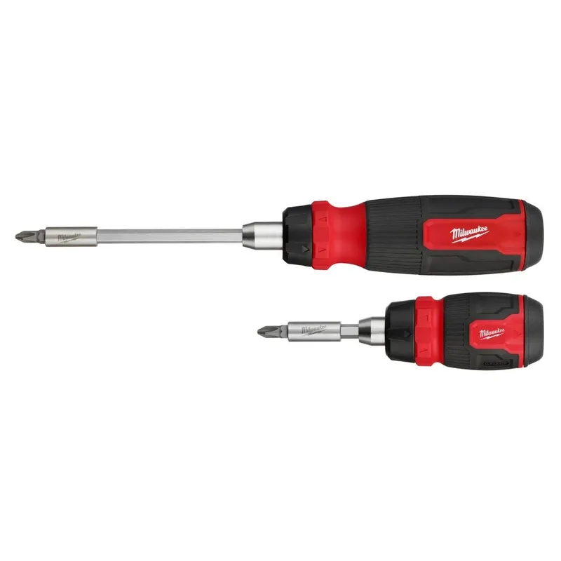 Milwaukee 2Pc 14-in-1 Ratcheting Multi-Bit and 8-in-1 Ratcheting Compact Multi-bit Screwdriver Set