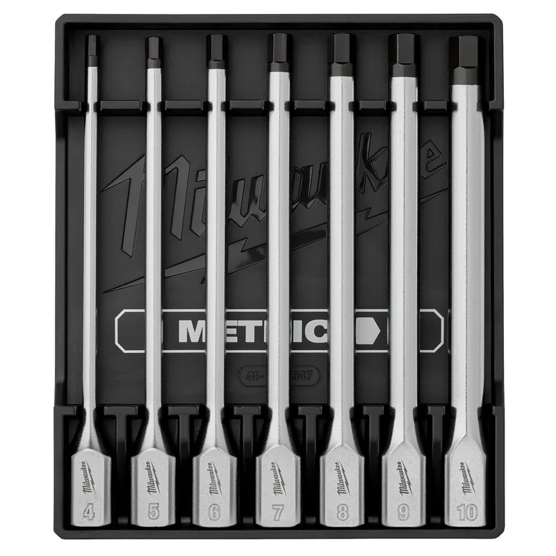 Milwaukee Metric Long Hex Bit Socket Set for 3/8 in. Drive (7 Piece)