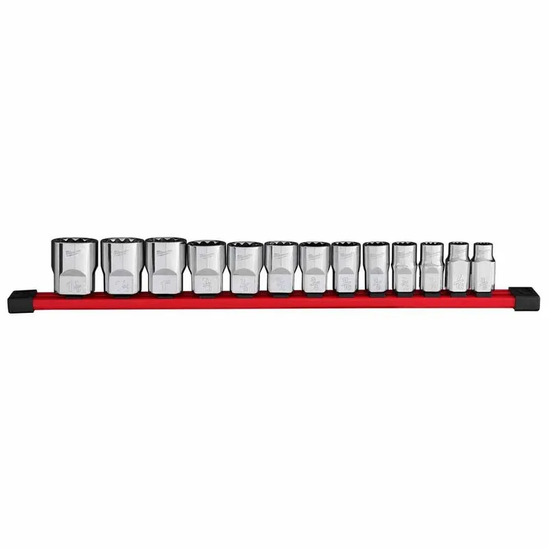 Milwaukee 13pc 1/2” Drive 12-Point SAE Socket Set