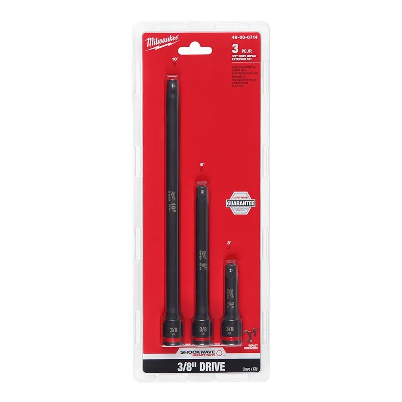 Milwaukee 3PC SHOCKWAVE Impact Duty 3/8" Drive Extension Set