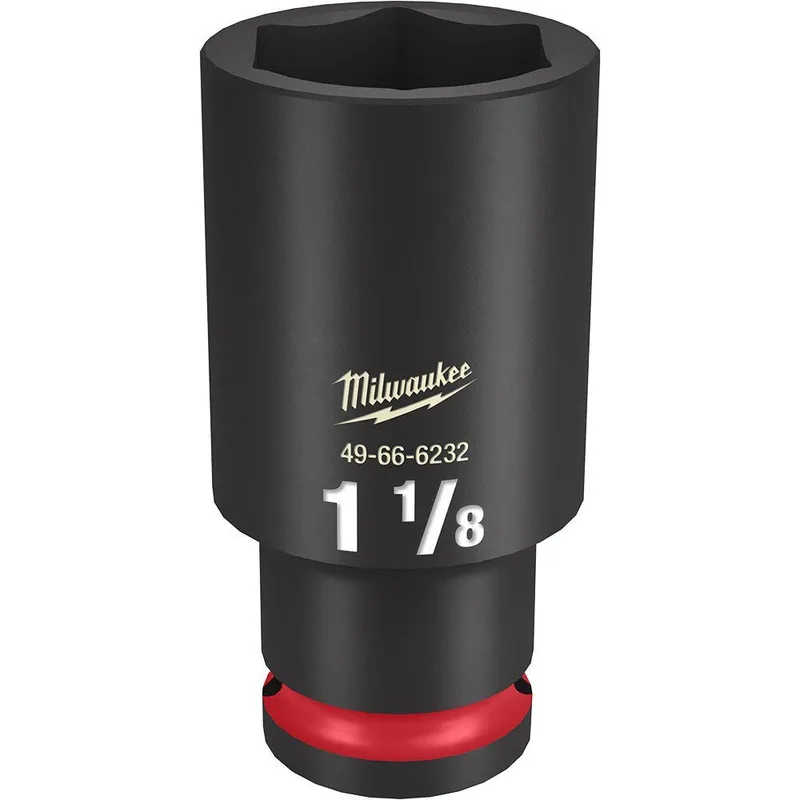 Milwaukee SHOCKWAVE Impact Duty 1/2"Drive 1-1/8" Deep 6 Point Socket