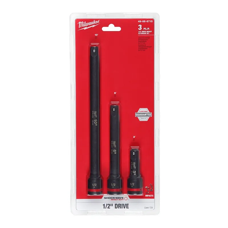 Milwaukee 3PC SHOCKWAVE Impact Duty 1/2"Drive Extension Set