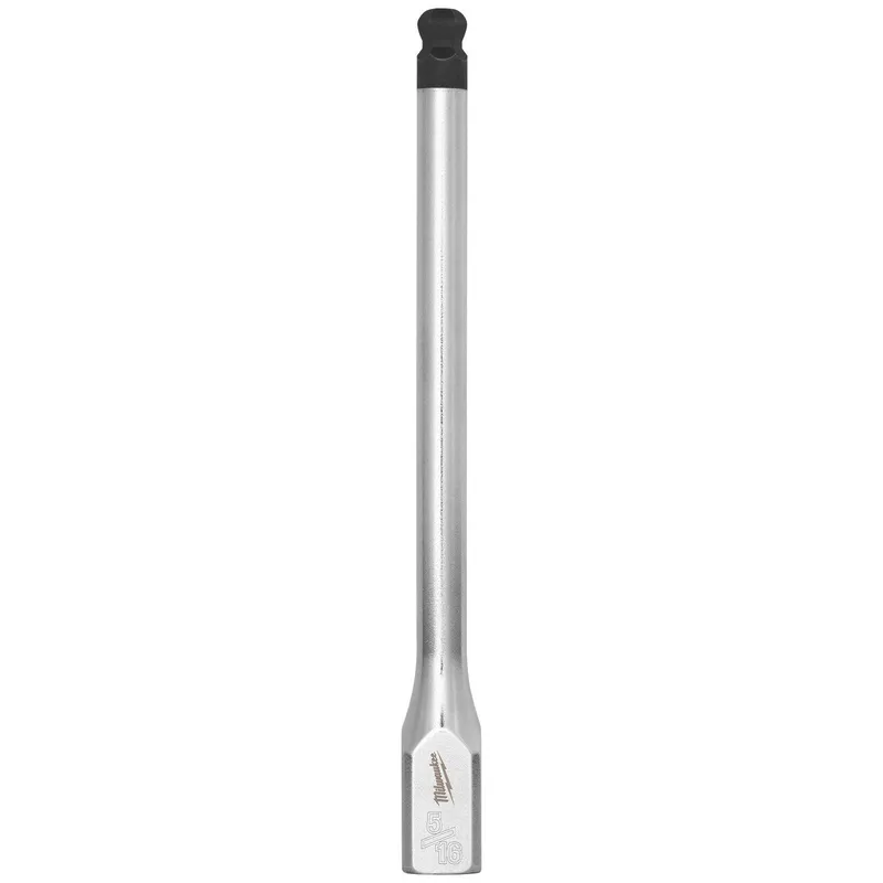 Milwaukee 3/8" Drive 5/16" Long Ball End Hex Bit Socket with FOUR FLAT Sides, 6 in. Reach