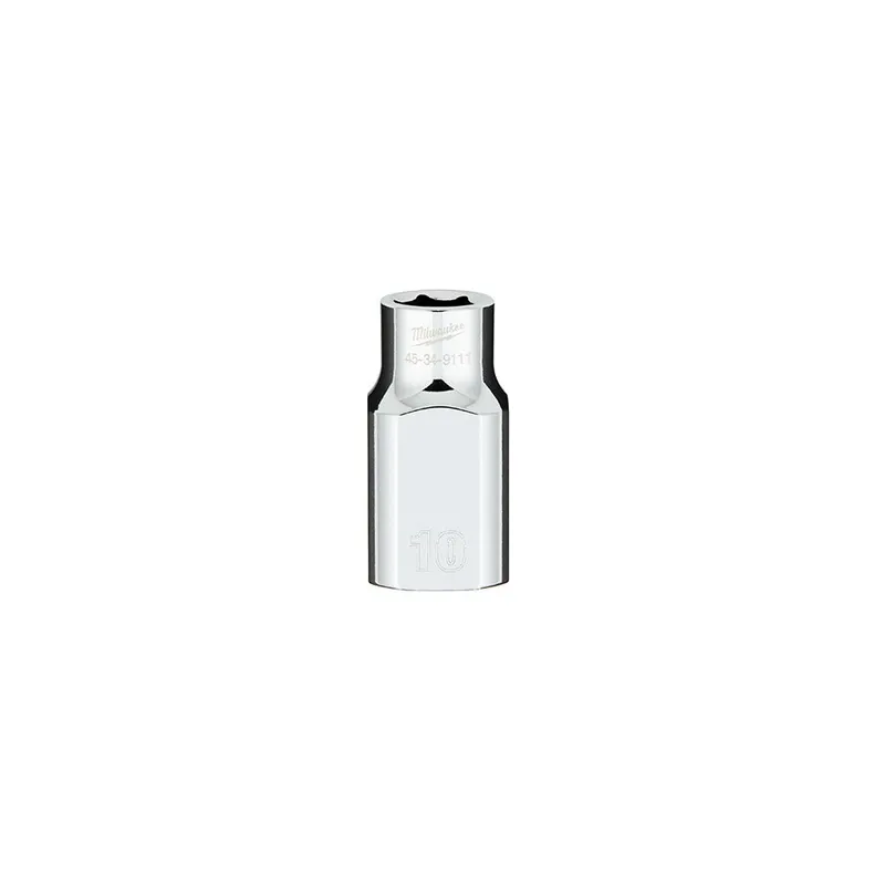 Milwaukee 1/2" Drive 10mm Metric 6-Point Socket with FOUR FLAT Sides