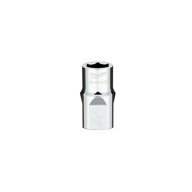 Milwaukee 1/2" Drive 1/2" SAE 6-Point Socket with FOUR FLAT Sides