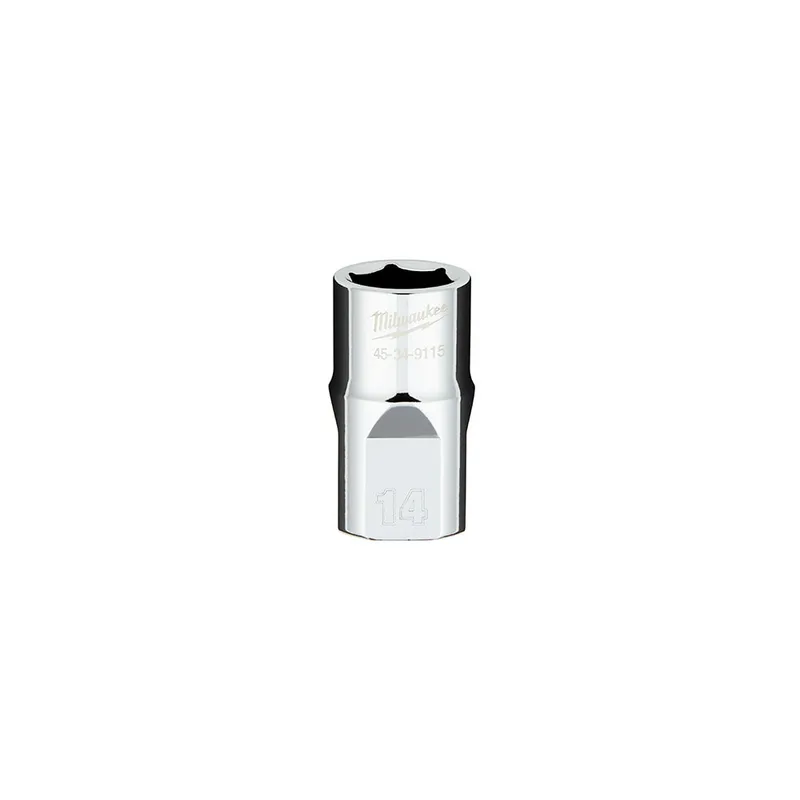 Milwaukee 1/2" Drive 14mm Metric 6-Point Socket with FOUR FLAT Sides