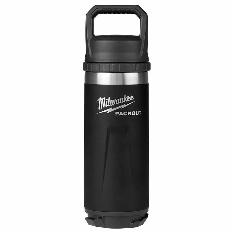 Milwaukee PACKOUT 18oz Insulated Bottle with Chug Lid - Black