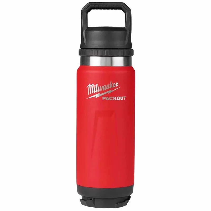 Milwaukee PACKOUT 24oz Insulated Bottle with Chug Lid - Red