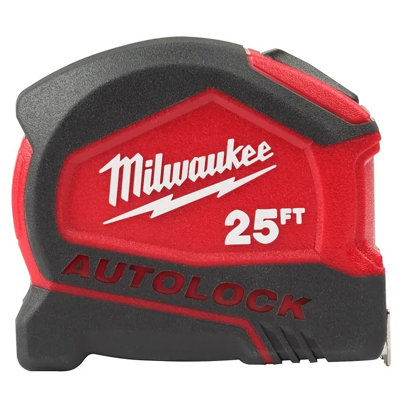 Milwaukee 25 Ft Compact Nylon Bond Blade Protection Auto Lock Tape