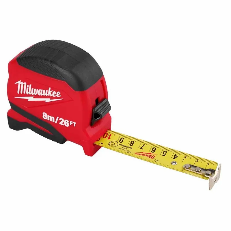 Milwaukee 8m/26ft Compact Tape Measure