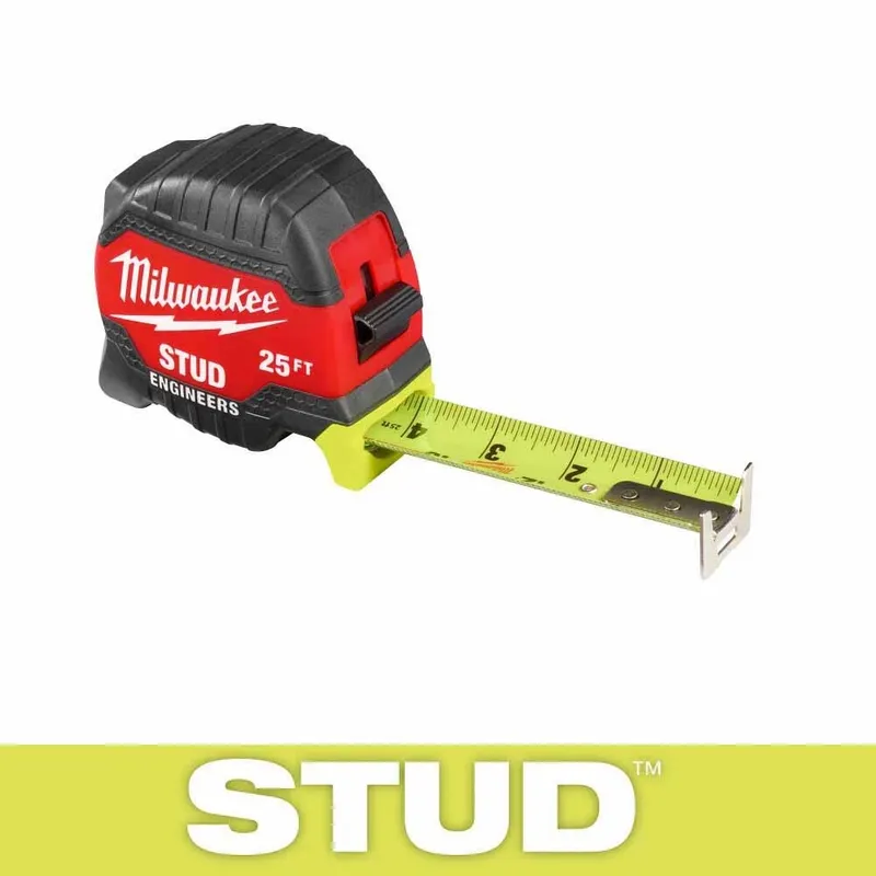 Milwaukee 25ft STUD Tape Measure with Engineer's Scale