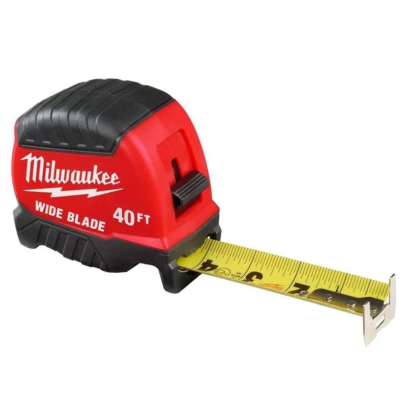 Milwaukee 40 ft. Wide Blade Tape Measure with 18 ft Reach and 15 ft Standout (1 Pack)