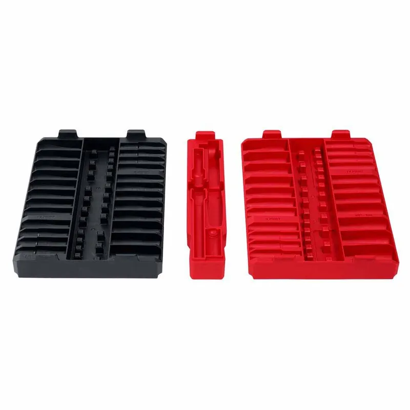 Milwaukee 98pc 3/8" Drive 6-Point & 12-Point Metric & SAE Ratchet and Socket Trays