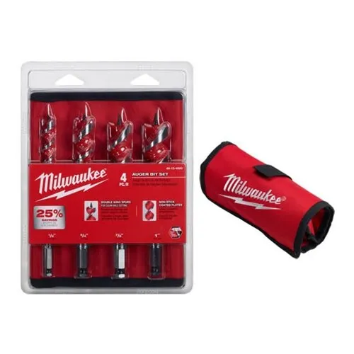 Milwaukee 4-Piece Auger Bit Set