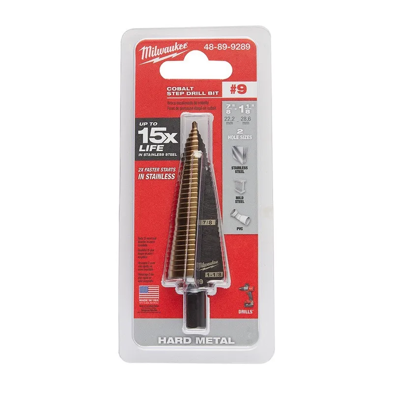 Milwaukee Milwaukee Cobalt Step Drill Bit #9 (7/8"-1-1/8")
