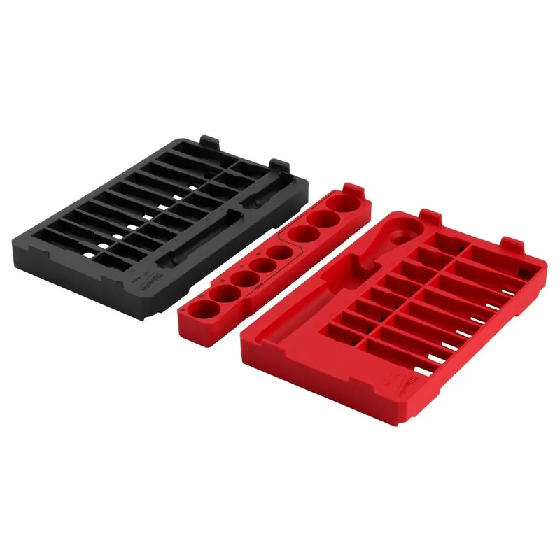 Milwaukee 47PC 1/2" Drive SAE & Metric Ratchet & Socket Set PACKOUT Trays