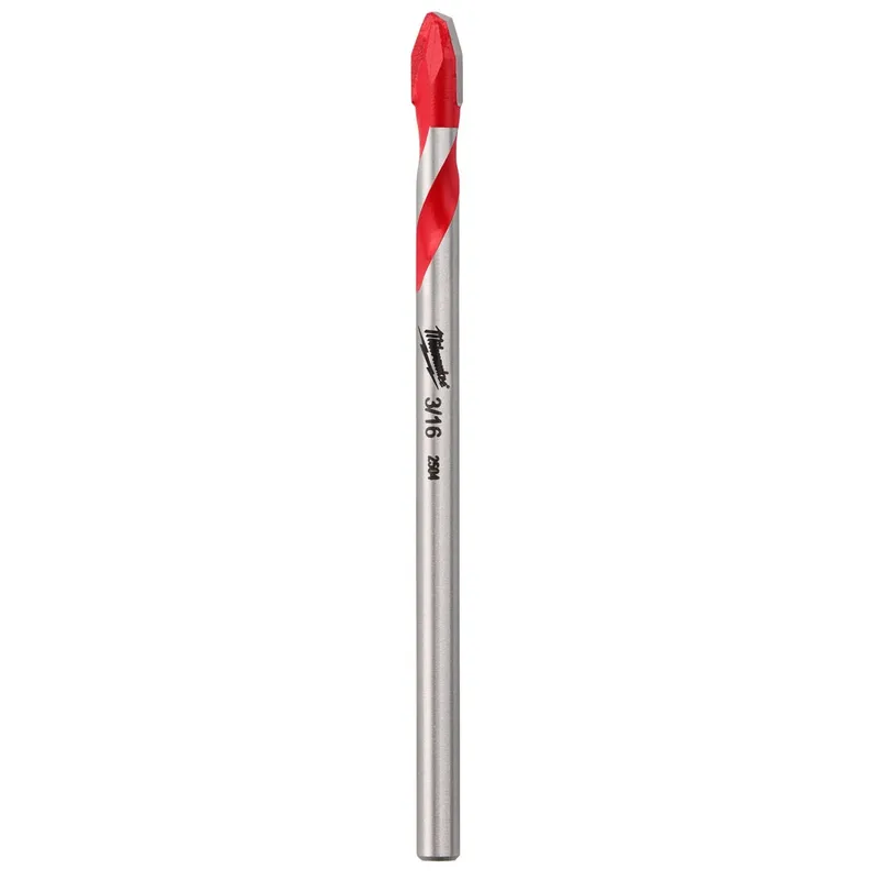 Milwaukee 3/16" Hard Tile and Glass Drill Bit for Porcelain and Ceramic Tile and Glass