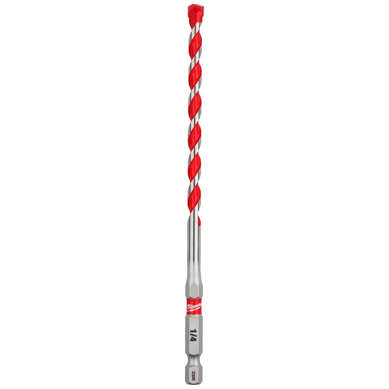 Milwaukee 1/4" x 4" x 6" SHOCKWAVE Carbide Hammer Drill Bit Bulk 25PK