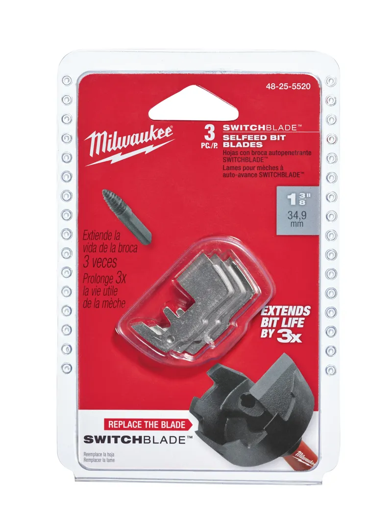Milwaukee 1-3/8 in. SwitchBlade Replacement Blades (3 Pack)