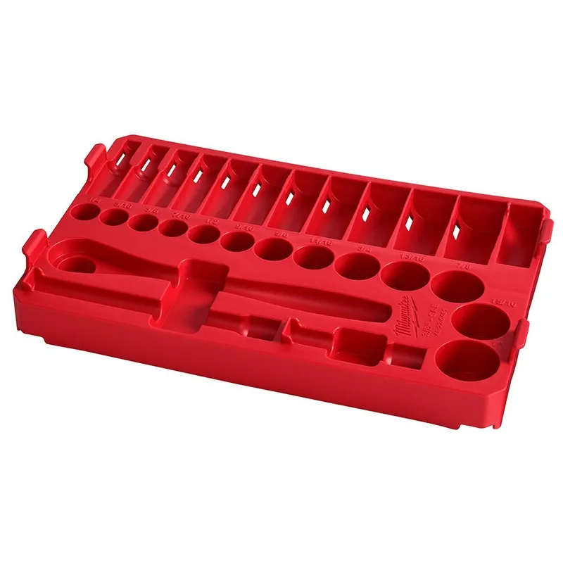 Milwaukee 3/8” 28pc Ratchet and Socket Set SAE Tray