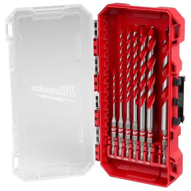 Milwaukee 7pc. Large SHOCKWAVE Carbide Hammer Drill Bit Kit