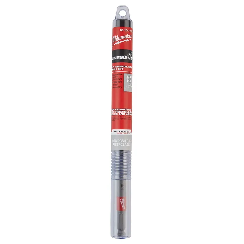 Milwaukee 13/16"x12" Shockwave Impact Duty Lineman's Fiberglass Drill Bit