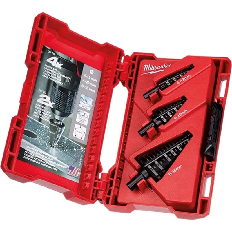 Milwaukee Step Drill Bit Set Metric 3 Piece - High Performance Drill Bits