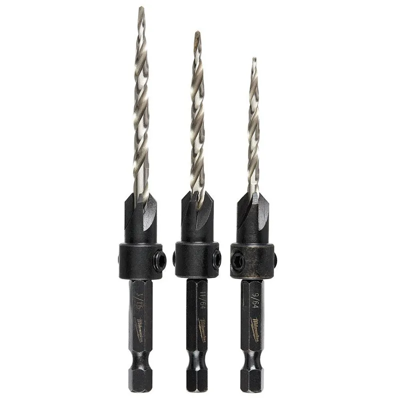 Milwaukee #6/#8/#10 3PC COUNTERSINK SET