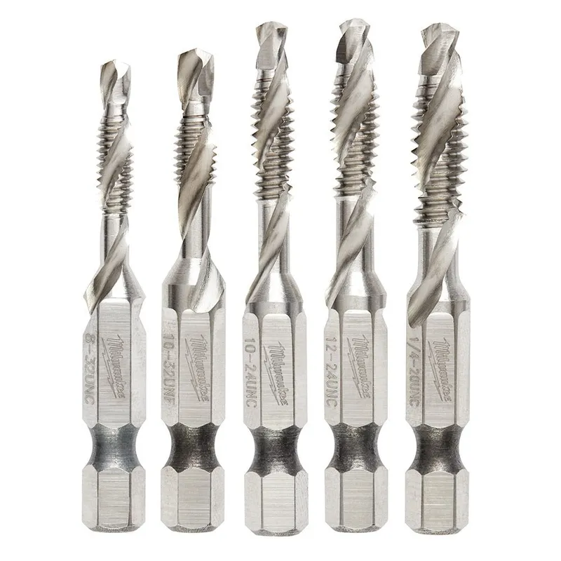 Milwaukee Shockwave 5-Piece SAE Impact Drill Tap Set