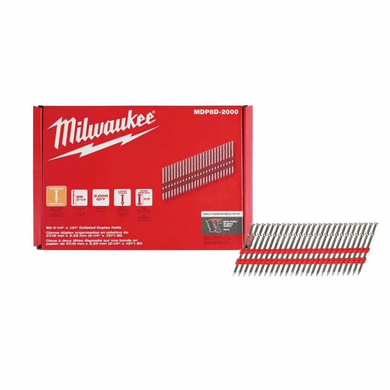 Milwaukee Milwaukee 8D 2-1/4” x .131” Collated Duplex Nails