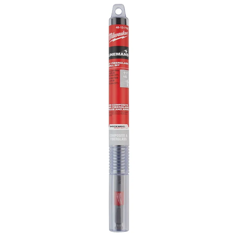Milwaukee 11/16"x12" Shockwave Impact Duty Lineman's Fiberglass Drill Bit