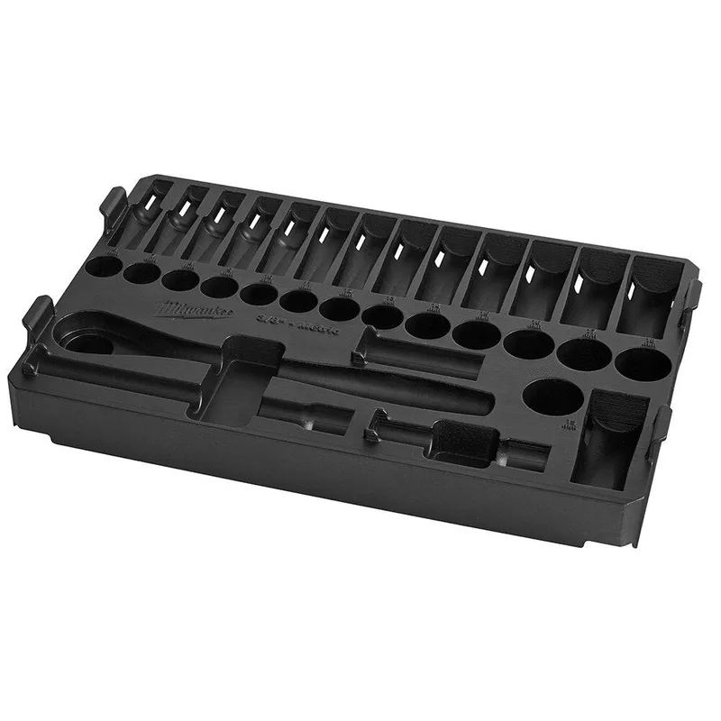 Milwaukee 3/8” 32pc Ratchet and Socket Set Metric Tray