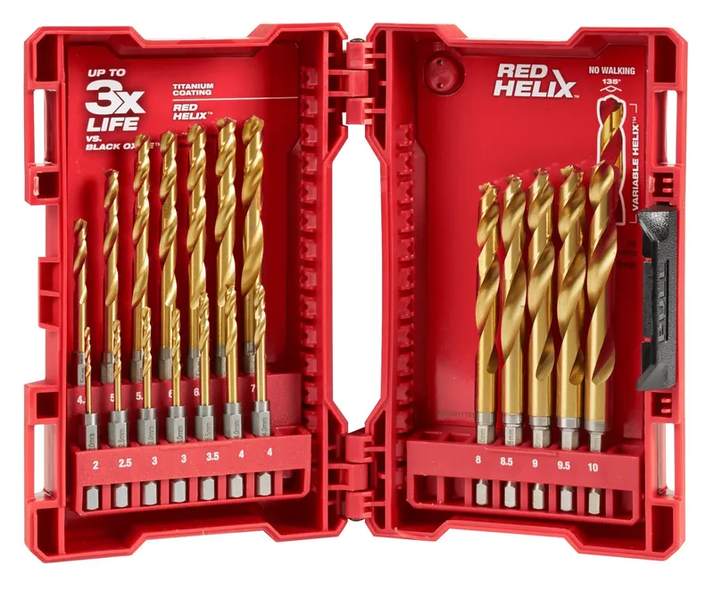 Milwaukee 19-Piece Metric Titanium SHOCKWAVE Red Helix Drill Bit Kit