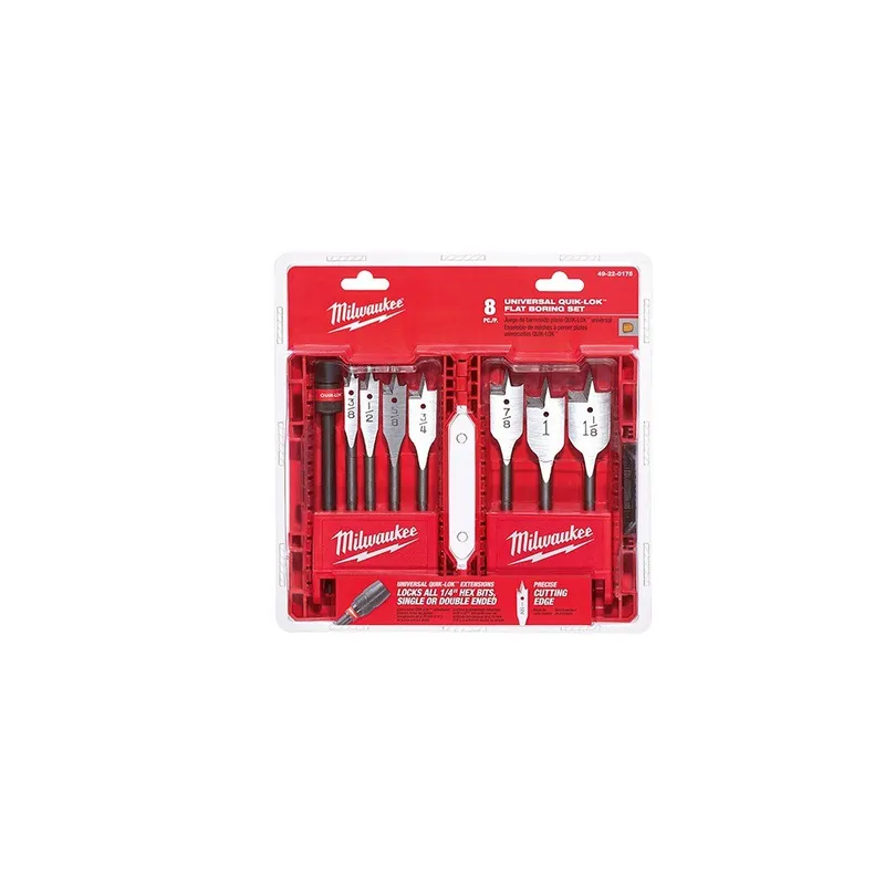 8 PC FLAT BORING BIT SET