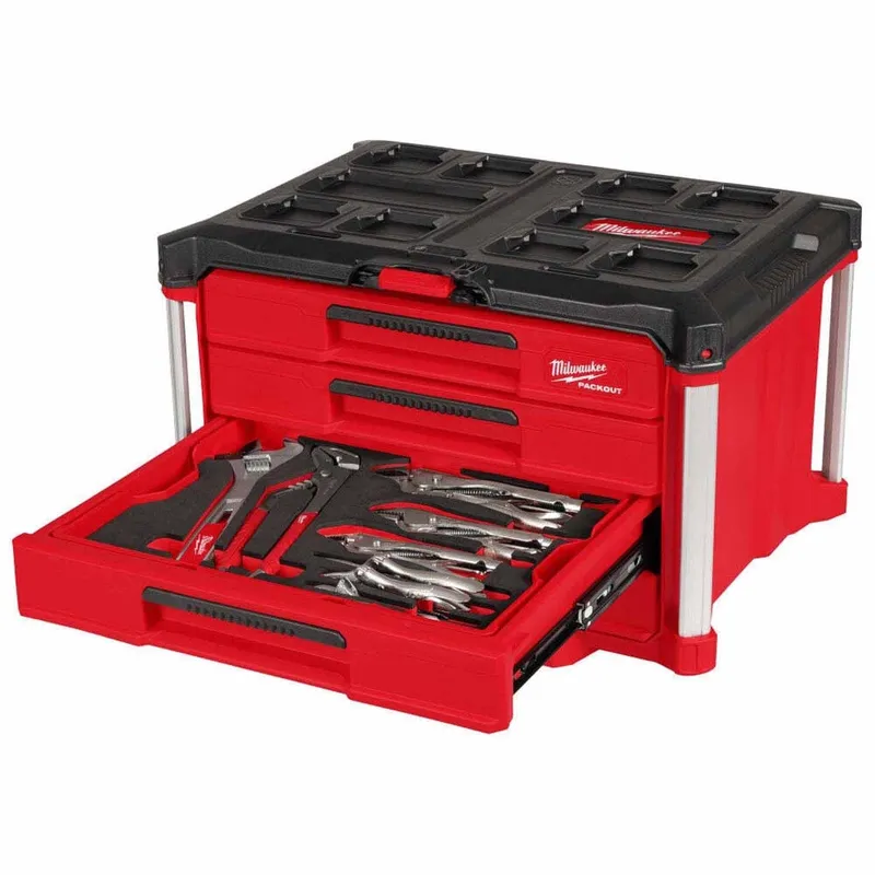 Milwaukee 64pc. Hand Tool Set with PACKOUT 4 Drawer Tool Box