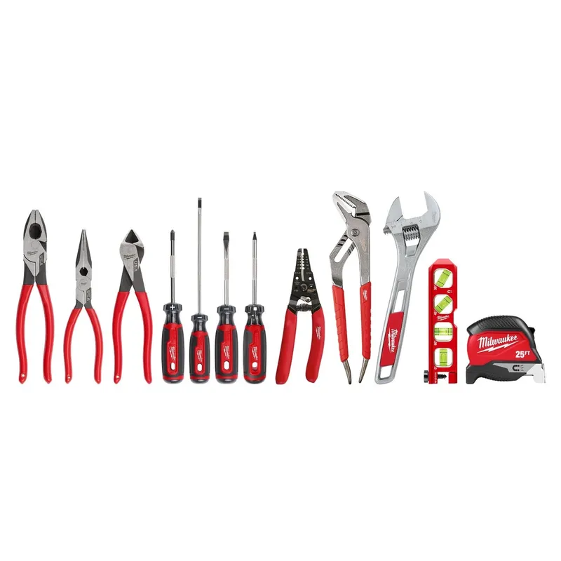 Milwaukee 12 PC Electrical Hand Tool Set for Electricians and Journeymen