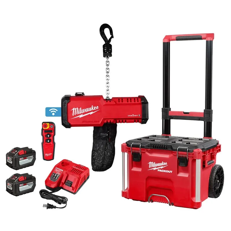 Milwaukee M18 Compact 1 Ton Chain Hoist w/ One Key