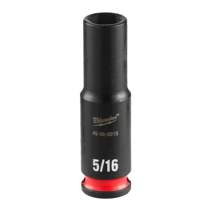 Milwaukee SHOCKWAVE 1/4" Drive 5/16" Deep 6 Point Impact Socket