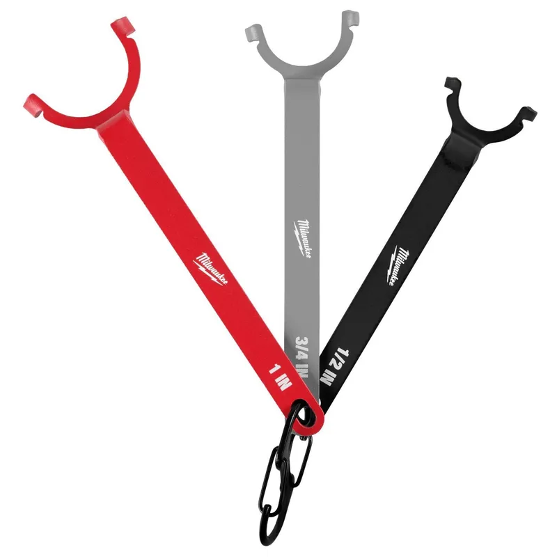 Milwaukee 3 Pc Locknut Wrench Set for Conduit Locknuts in Panels and Junction Boxes