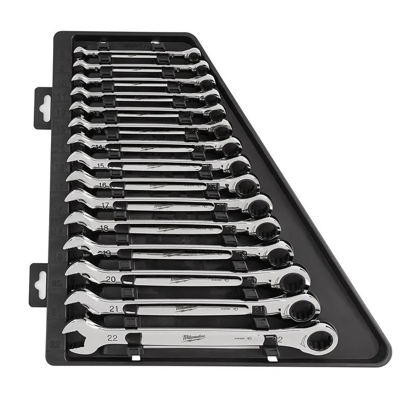 Milwaukee 15 Piece Ratcheting Combination Wrench Set - Metric