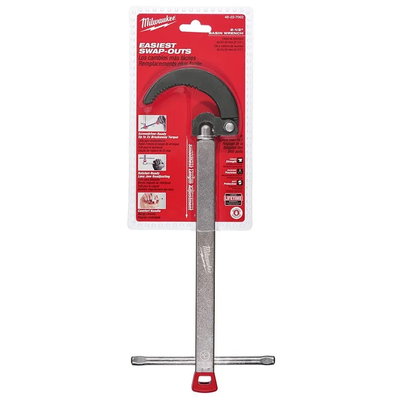 Milwaukee BASIN Wrench - 2.5" Capacity